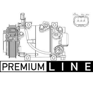 Kompresor, klimatizace MAHLE ORIGINAL ACP 633 000P