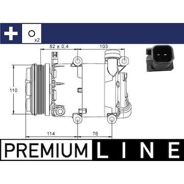 Kompresor, klimatizace MAHLE ORIGINAL ACP 864 000P