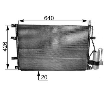 Kondenzátor, klimatizace MAHLE ORIGINAL AC 227 000S