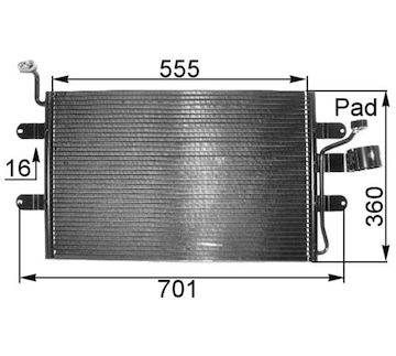 Kondenzátor, klimatizace MAHLE ORIGINAL AC 256 000S