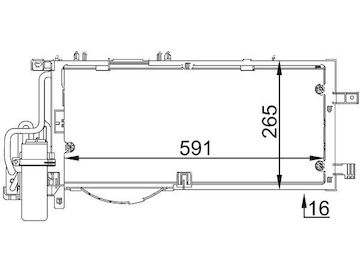 Kondenzátor, klimatizace MAHLE ORIGINAL AC 309 001S