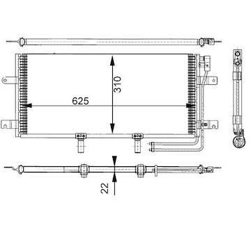 Kondenzátor, klimatizace MAHLE ORIGINAL AC 332 000S