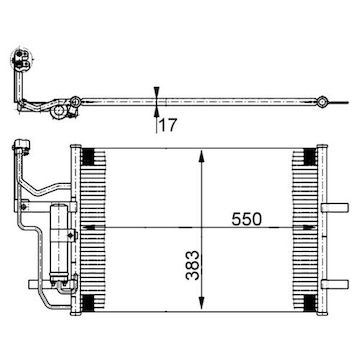 Kondenzátor, klimatizace MAHLE ORIGINAL AC 386 000S