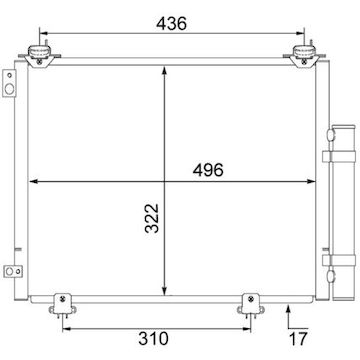 Kondenzátor, klimatizace MAHLE ORIGINAL AC 484 000S