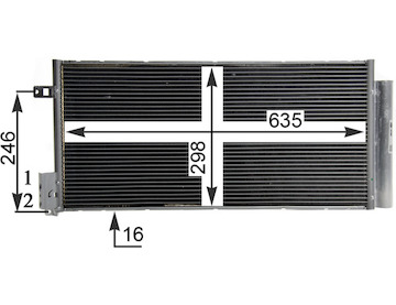 Kondenzátor, klimatizace MAHLE ORIGINAL AC 505 001S