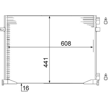 Kondenzátor, klimatizace MAHLE ORIGINAL AC 528 000S