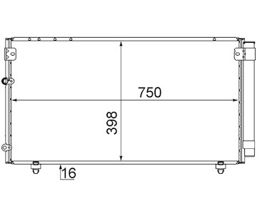 Kondenzátor, klimatizace MAHLE ORIGINAL AC 606 000S