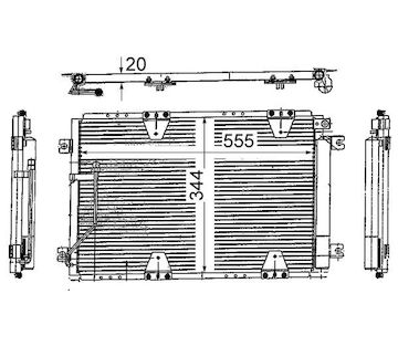 Kondenzátor, klimatizace MAHLE ORIGINAL AC 713 000S