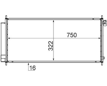 Kondenzátor, klimatizace MAHLE ORIGINAL AC 717 000S
