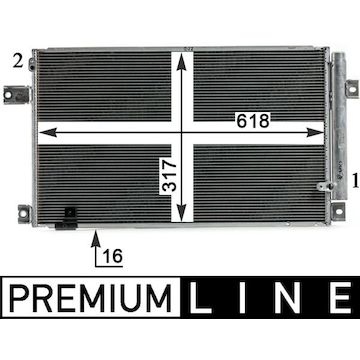 Kondenzátor, klimatizace MAHLE ORIGINAL AC 828 000P