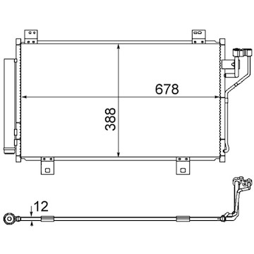 Kondenzátor, klimatizace MAHLE ORIGINAL AC 865 000S