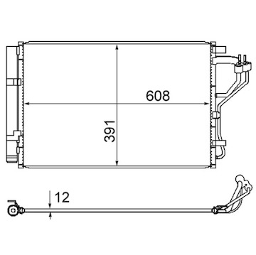 Kondenzátor, klimatizace MAHLE ORIGINAL AC 867 000S