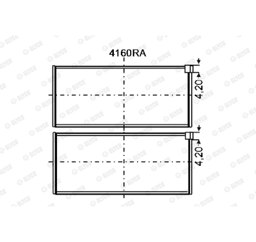 Ložisko GLYCO 4160RA