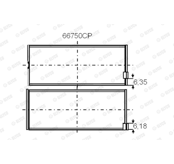 Ložisko GLYCO 66750CP