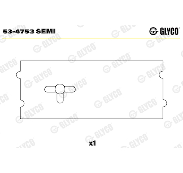 Ložisko vačkového hřídele GLYCO 53-4753 SEMI