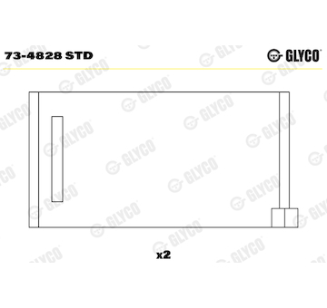 Ložisko vačkového hřídele GLYCO 73-4828 STD