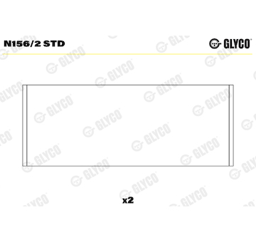 Ložisko vačkového hřídele GLYCO N156/2 STD