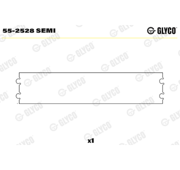 Ložiskové pouzdro, ojnice GLYCO 55-2528 SEMI