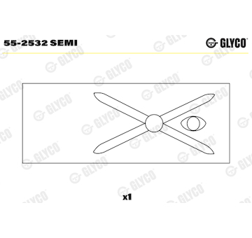 Ložiskové pouzdro, ojnice GLYCO 55-2532 SEMI