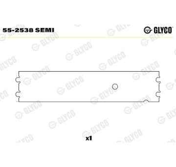 Ložiskové pouzdro, ojnice GLYCO 55-2538 SEMI