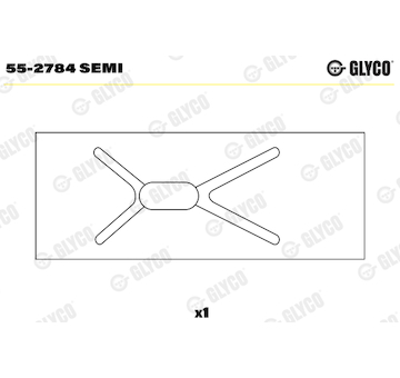 Ložiskové pouzdro, ojnice GLYCO 55-2784 SEMI