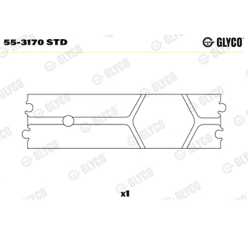 Ložiskové pouzdro, ojnice GLYCO 55-3170 STD