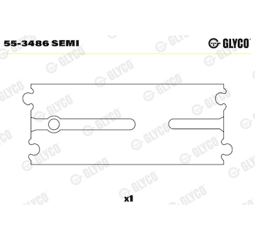 Ložiskové pouzdro, ojnice GLYCO 55-3486 SEMI