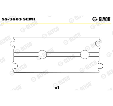 Ložiskové pouzdro, ojnice GLYCO 55-3603 SEMI
