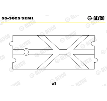 Ložiskové pouzdro, ojnice GLYCO 55-3625 SEMI
