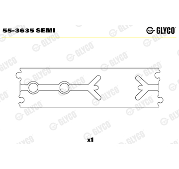 Ložiskové pouzdro, ojnice GLYCO 55-3635 SEMI
