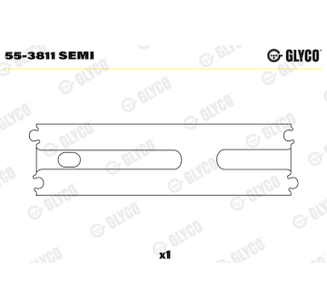 Ložiskové pouzdro, ojnice GLYCO 55-3811 SEMI
