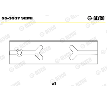 Ložiskové pouzdro, ojnice GLYCO 55-3937 SEMI