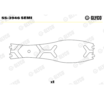 Ložiskové pouzdro, ojnice GLYCO 55-3946 SEMI
