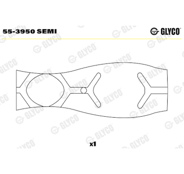 Ložiskové pouzdro, ojnice GLYCO 55-3950 SEMI
