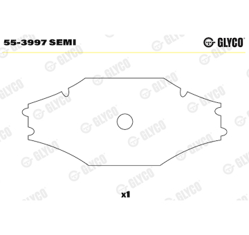 Ložiskové pouzdro, ojnice GLYCO 55-3997 SEMI