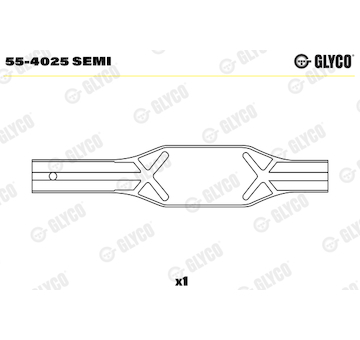 Ložiskové pouzdro, ojnice GLYCO 55-4025 SEMI