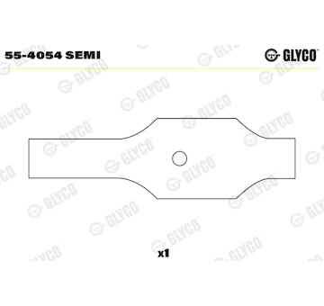 Ložiskové pouzdro, ojnice GLYCO 55-4054 SEMI