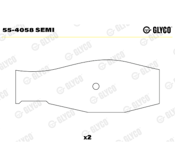 Ložiskové pouzdro, ojnice GLYCO 55-4058 SEMI