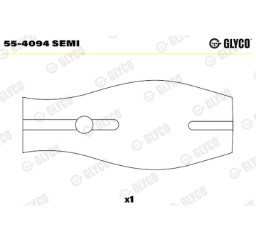 Ložiskové pouzdro, ojnice GLYCO 55-4094 SEMI