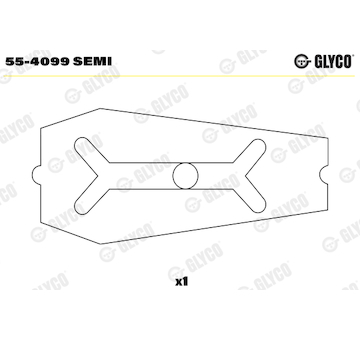 Ložiskové pouzdro, ojnice GLYCO 55-4099 SEMI