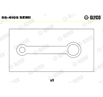 Ložiskové pouzdro, ojnice GLYCO 55-4105 SEMI