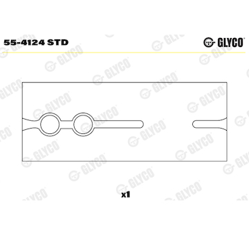 Ložiskové pouzdro, ojnice GLYCO 55-4124 STD