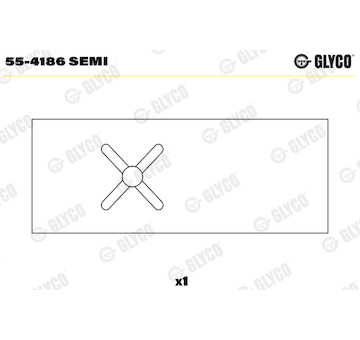 Ložiskové pouzdro, ojnice GLYCO 55-4186 SEMI
