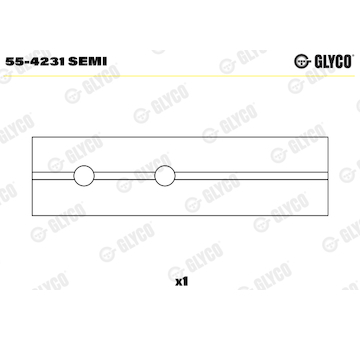 Ložiskové pouzdro, ojnice GLYCO 55-4231 SEMI