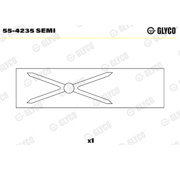 Ložiskové pouzdro, ojnice GLYCO 55-4235 SEMI