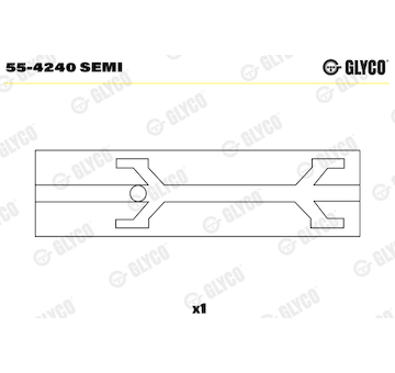 Ložiskové pouzdro, ojnice GLYCO 55-4240 SEMI