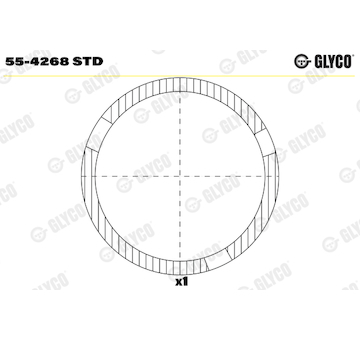 Ložiskové pouzdro, ojnice GLYCO 55-4268 STD