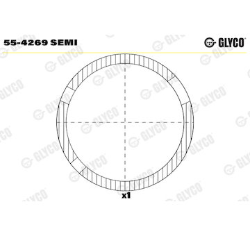 Ložiskové pouzdro, ojnice GLYCO 55-4269 SEMI