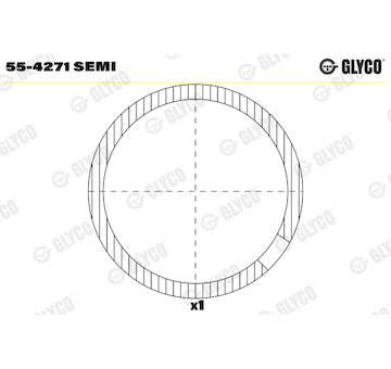Ložiskové pouzdro, ojnice GLYCO 55-4271 SEMI