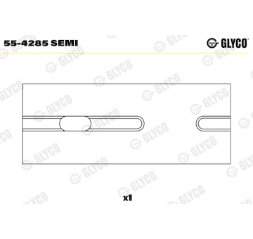 Ložiskové pouzdro, ojnice GLYCO 55-4285 SEMI